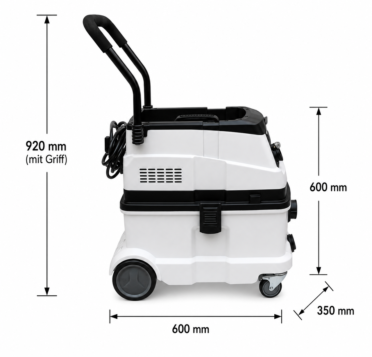 Industriesauger 1.600 W mit automatischer Filterreinigung und Fernbedienung – 40 l