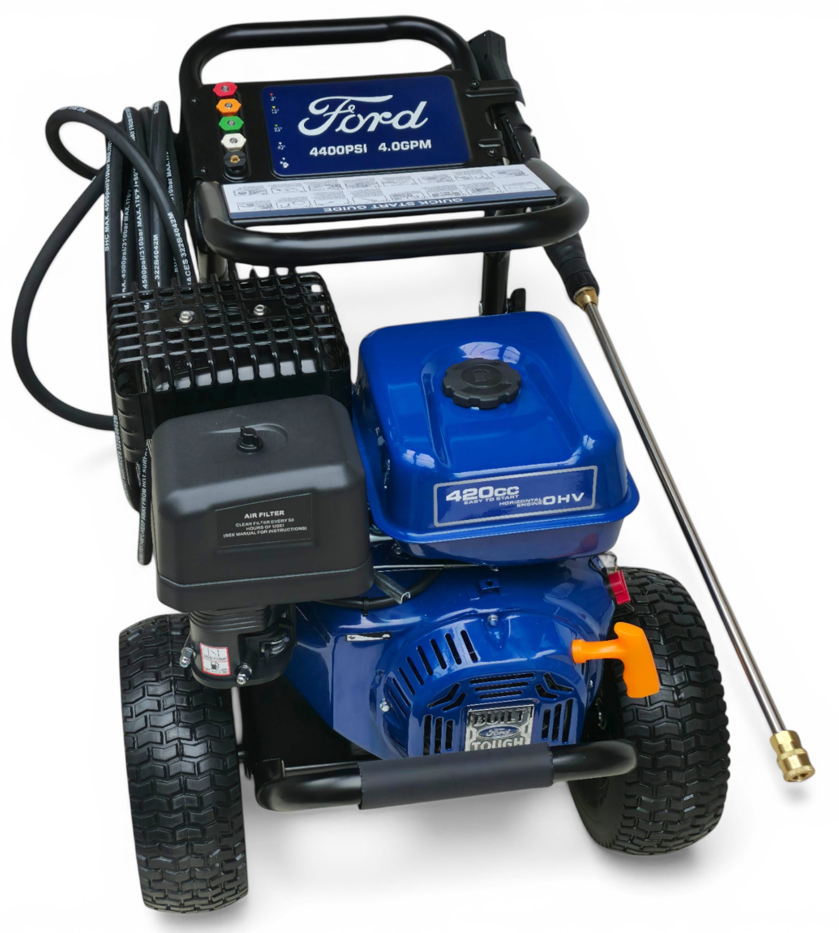Ford Benzin-Hochdruckreiniger 13 PS – 303 bar mit Dreckfräse, Annovi-Reverberi-Pumpe