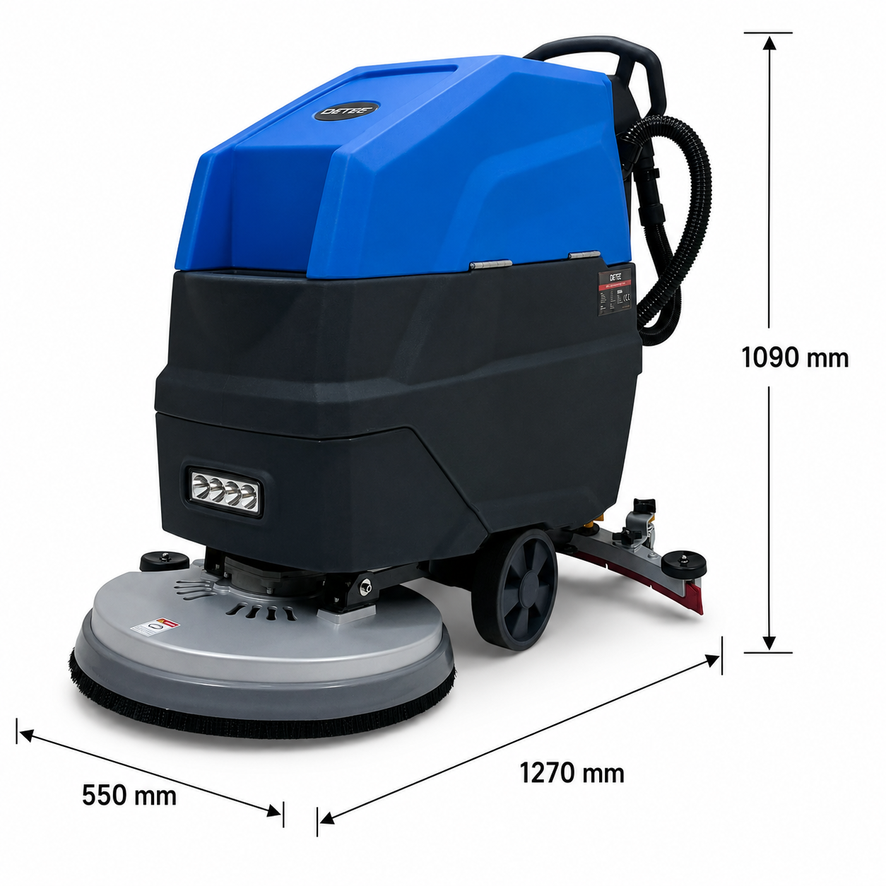 Nachläufer-Scheuersaugmaschine DT-FS1 – 53 cm, Lithium-Ionen-Akku 100 Ah, unter 60 dB(A)