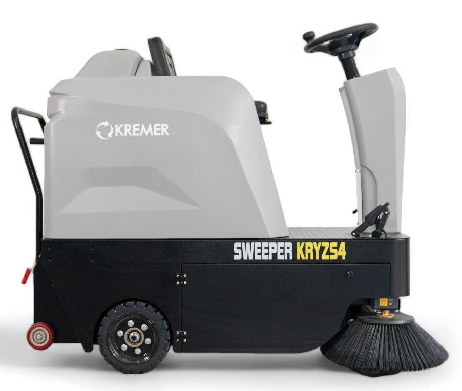 Aufsitz-Kehrmaschine Kremer KRYZS4 – 6.380 m²/h, Akku 48 V / 55 Ah