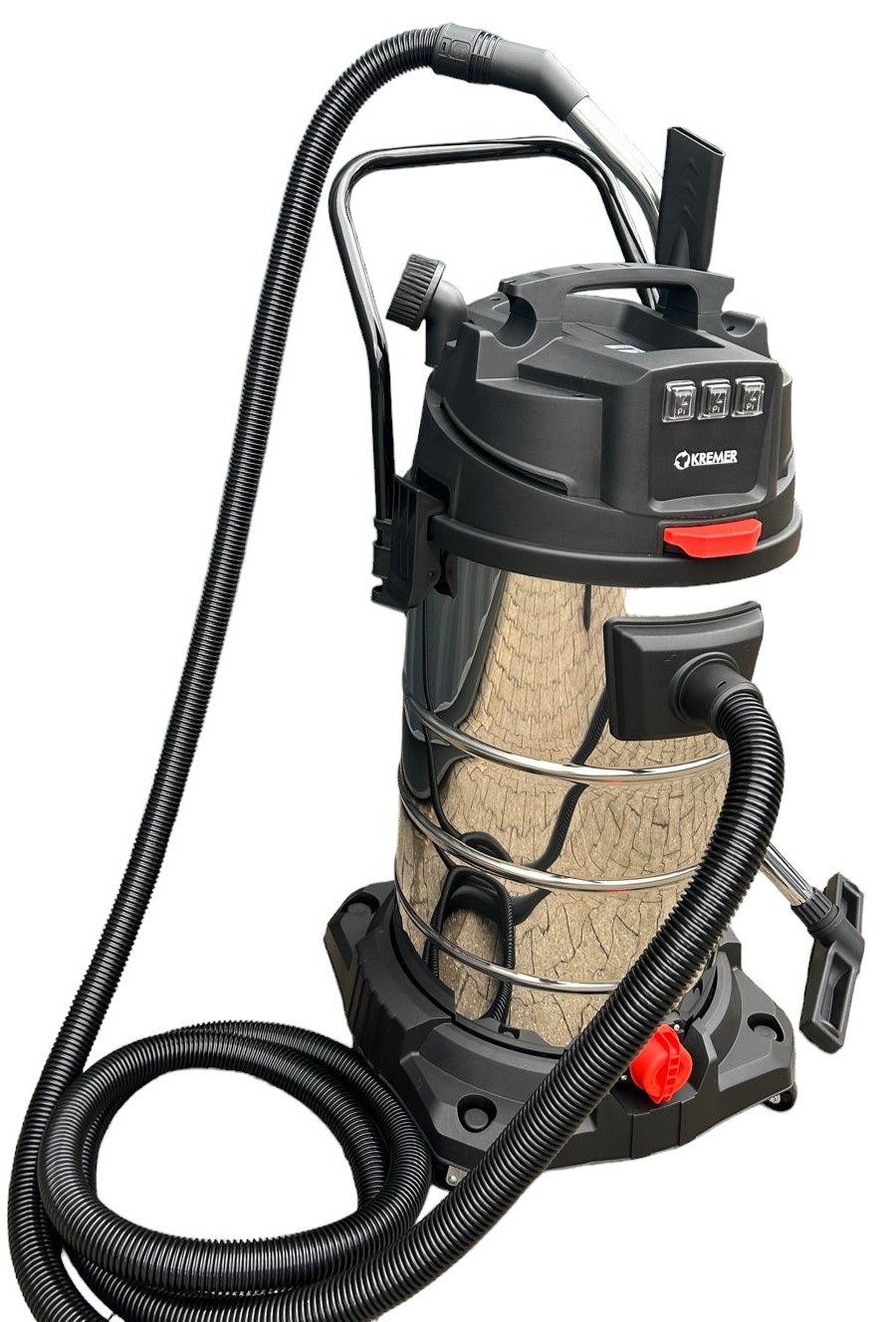 Industriesauger 3.000 W – 100-Liter-Edelstahlbehälter, 3 Motoren, Nass und Trocken