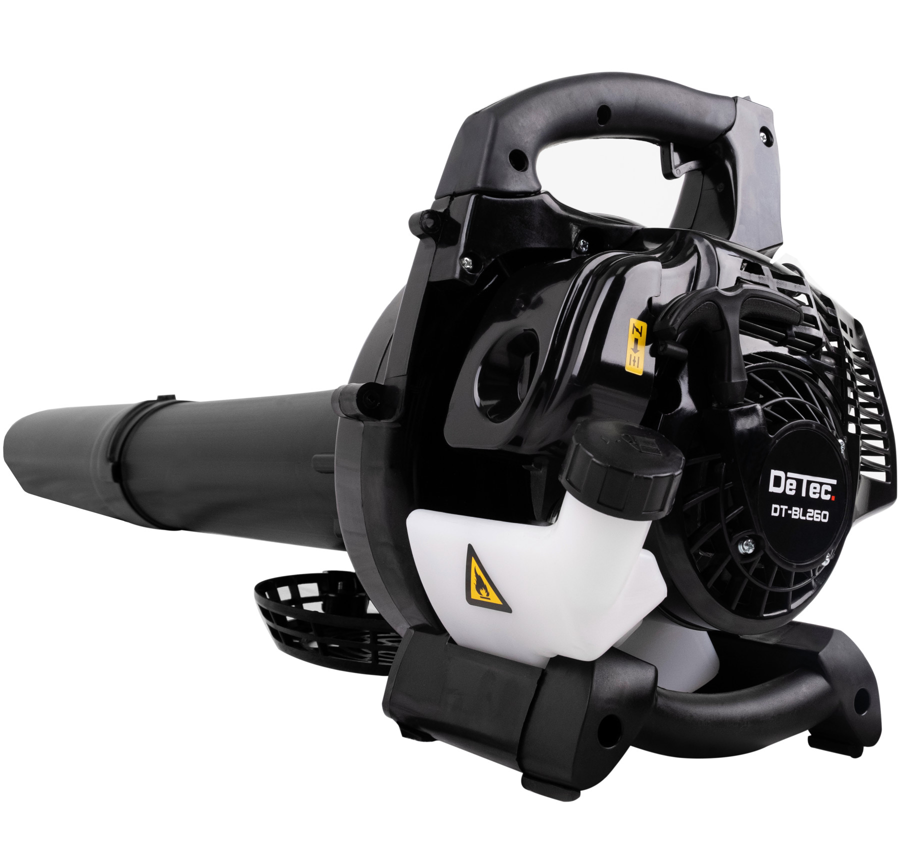 DeTec. Benzin-Laubsauger und -gebläse DT-BL260 – 2-in-1, 612 m³/h, mit Fangsack