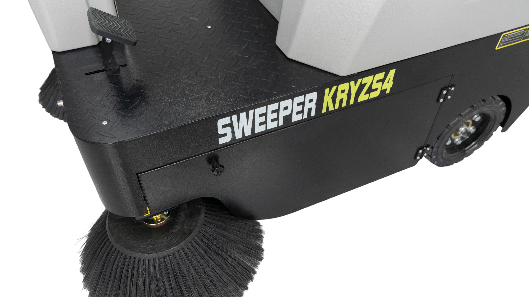 Aufsitz-Kehrmaschine Kremer KRYZS4 – 6.380 m²/h, Akku 48 V / 55 Ah