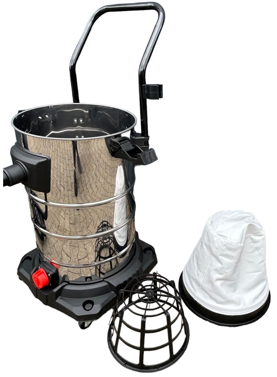 Industriesauger 3.000 W – 100-Liter-Edelstahlbehälter, 3 Motoren, Nass und Trocken