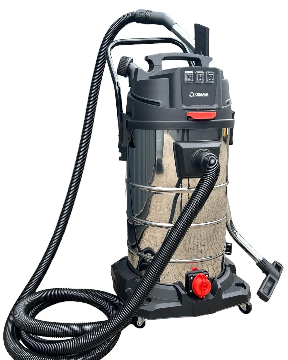 Industriesauger 3.000 W – 100-Liter-Edelstahlbehälter, 3 Motoren, Nass und Trocken