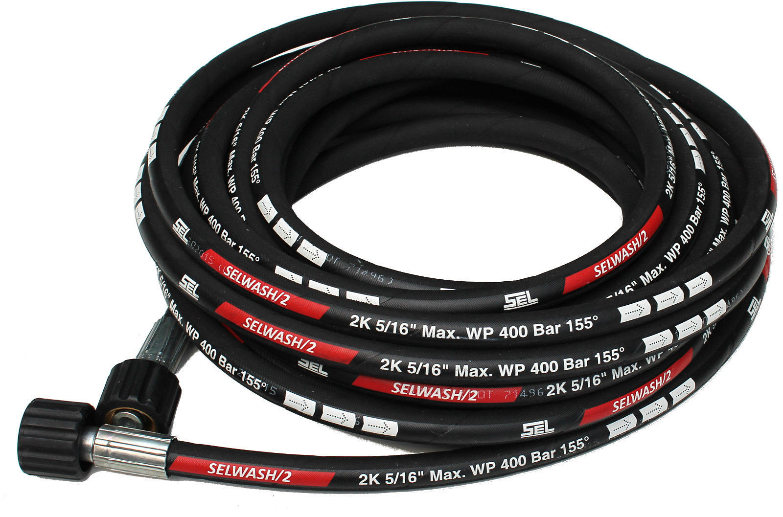 Hochdruckschlauch 10 m bis 400 bar – M22 auf M22 mit Schlauchverbinder