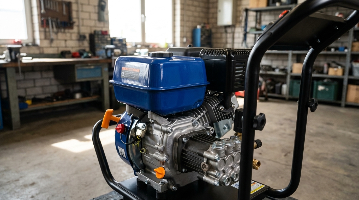 Motor und Pumpe des Ford Hochdruckreinigers im Detail