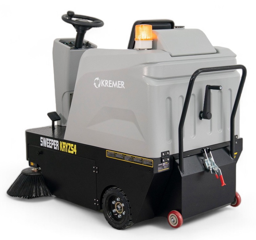 Aufsitz-Kehrmaschine Kremer KRYZS4 – 6.380 m²/h, Akku 48 V / 55 Ah