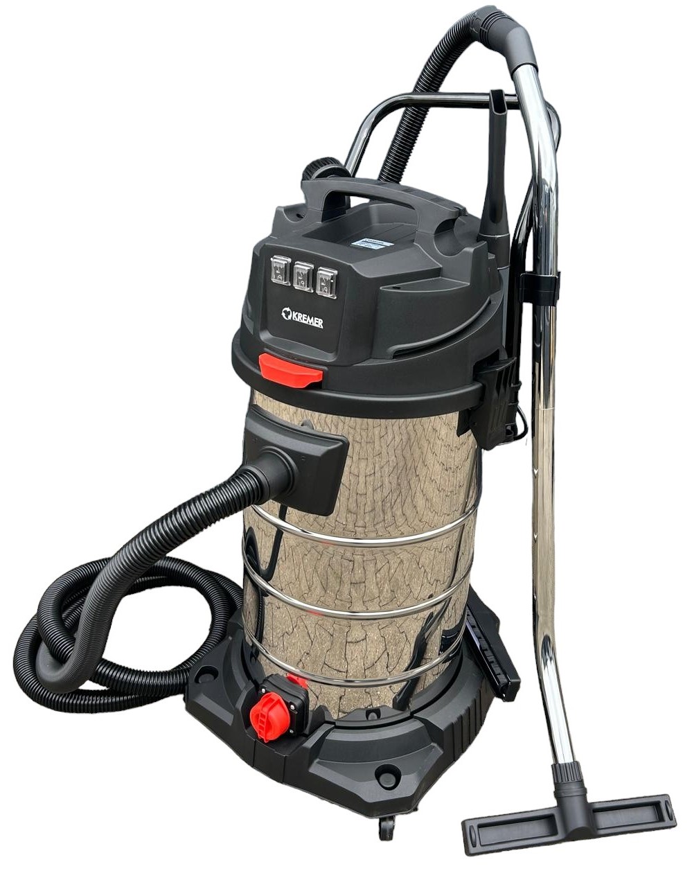 Industriesauger 3.000 W – 100-Liter-Edelstahlbehälter, 3 Motoren, Nass und Trocken