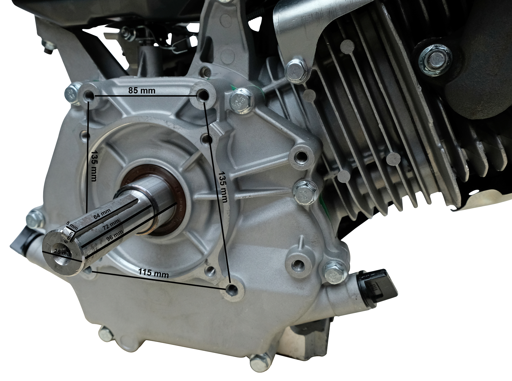 Benzinmotor 13 PS – 389 cm³, Ersatzmotor für Hochdruckreiniger und Gartengeräte