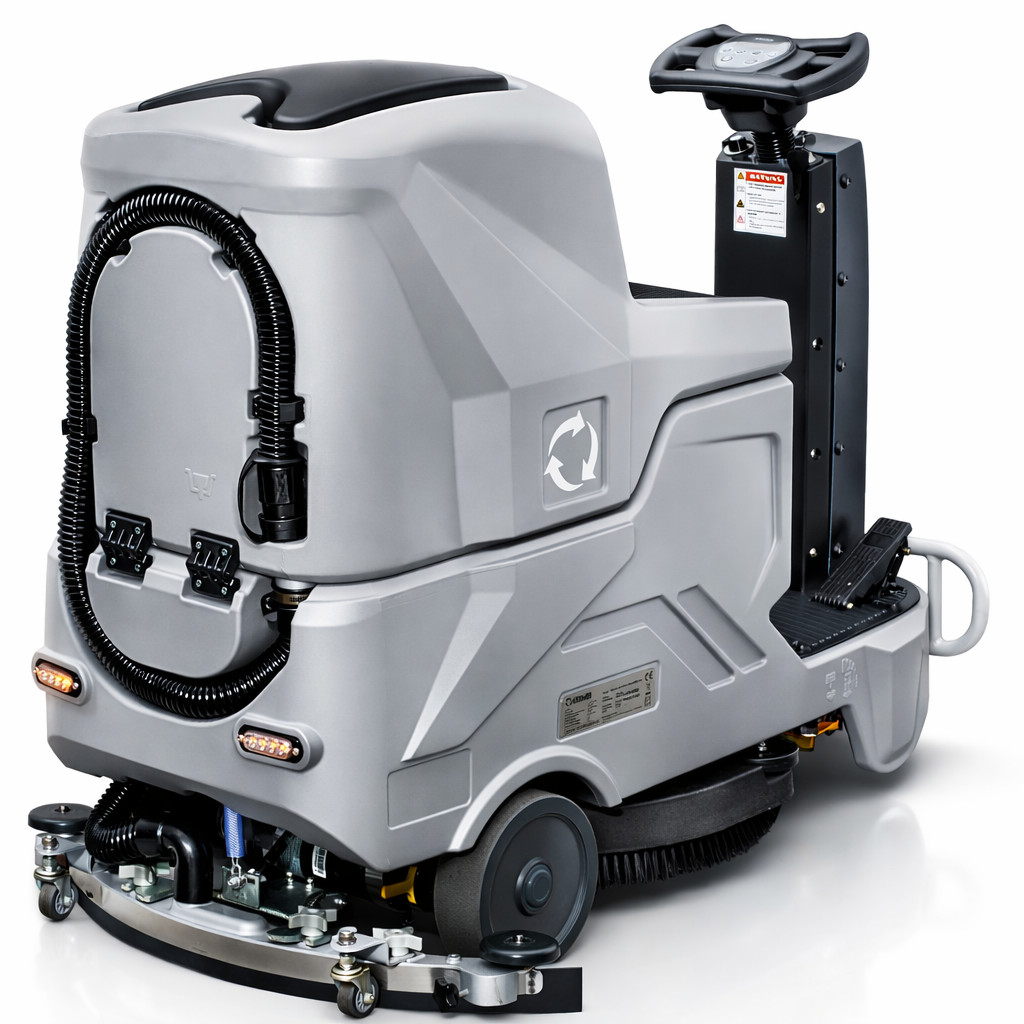 Aufsitz-Scheuersaugmaschine DT-FL70 – 56 cm Arbeitsbreite, Akkubetrieb, 2 Akkus im Lieferumfang