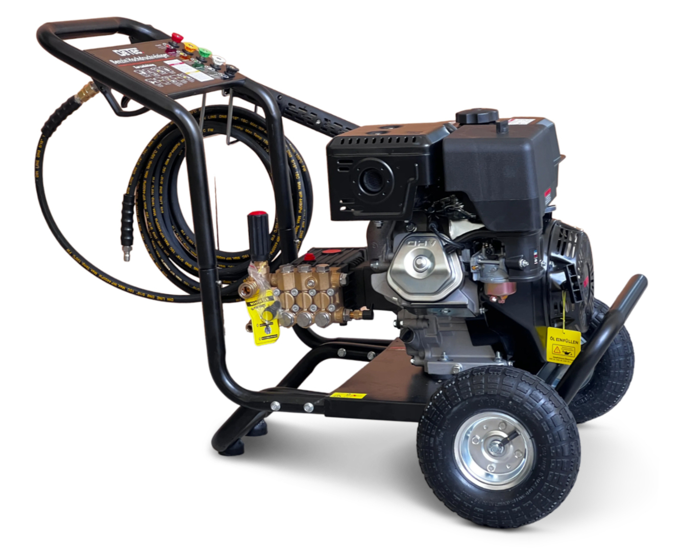 DeTec. Benzin-Hochdruckreiniger DT-LB250A 15 PS – 250 bar mit Dreckfräse
