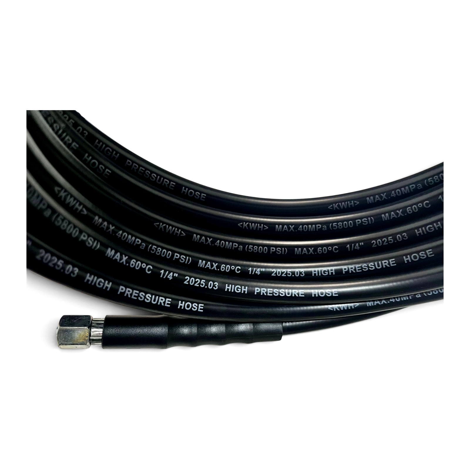 DeTec. Hochdruckschlauch 10 m für 7-PS-Hochdruckreiniger – bis 400 bar, 1/4 Zoll