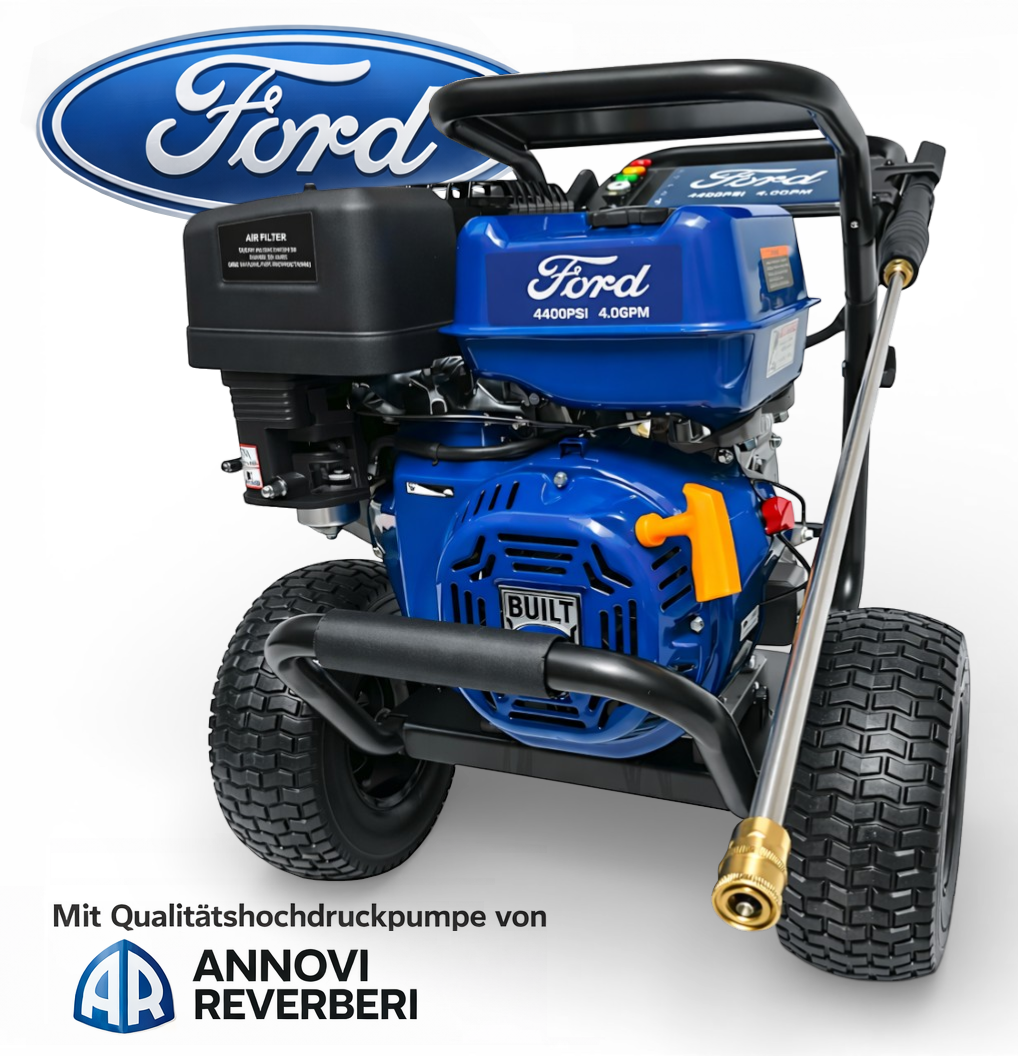 Ford Benzin-Hochdruckreiniger 13 PS mit 20-Zoll-Flächenreiniger – 303 bar, 5 Düsen