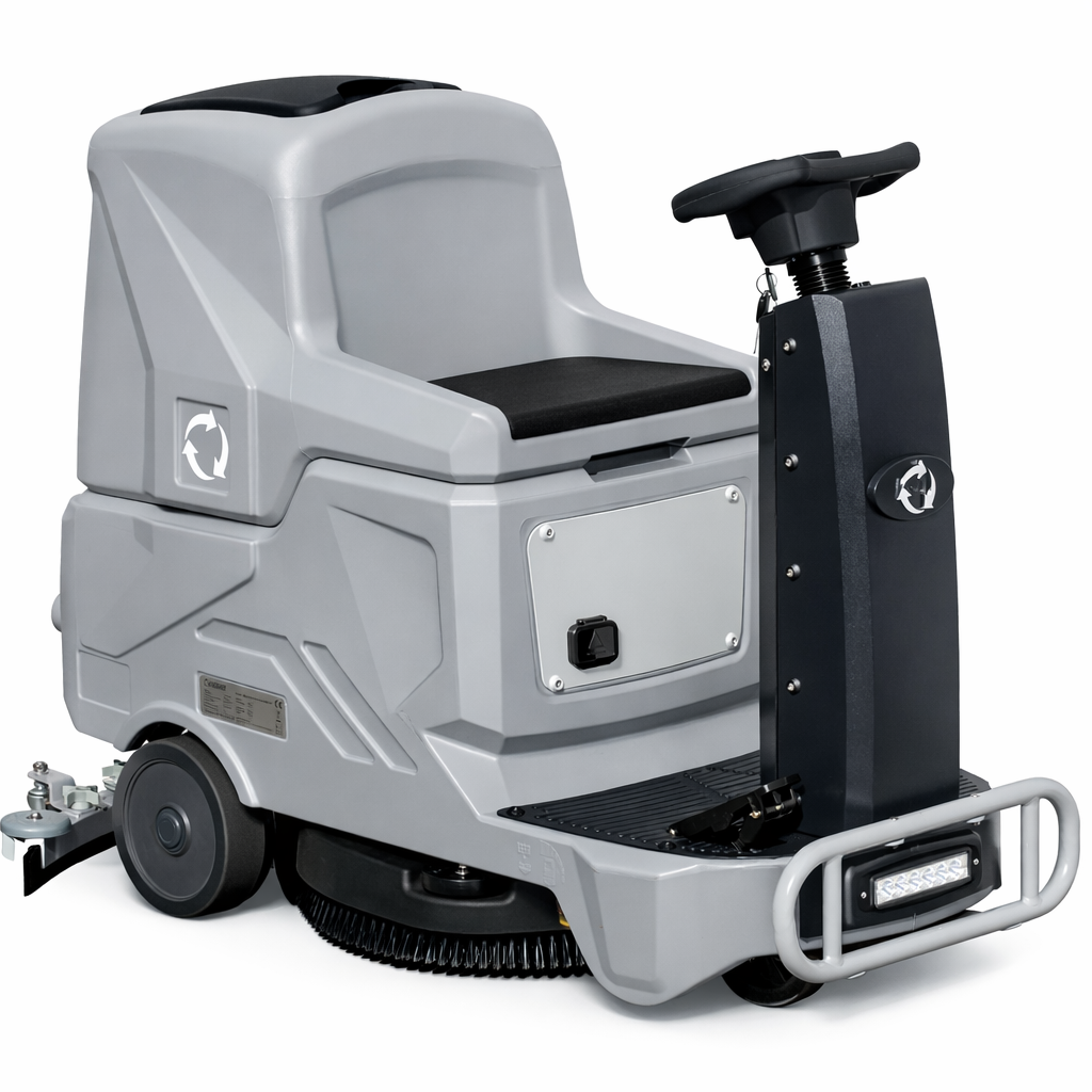 Aufsitz-Scheuersaugmaschine DT-FL70 mit 56 cm Arbeitsbreite, Seitenansicht