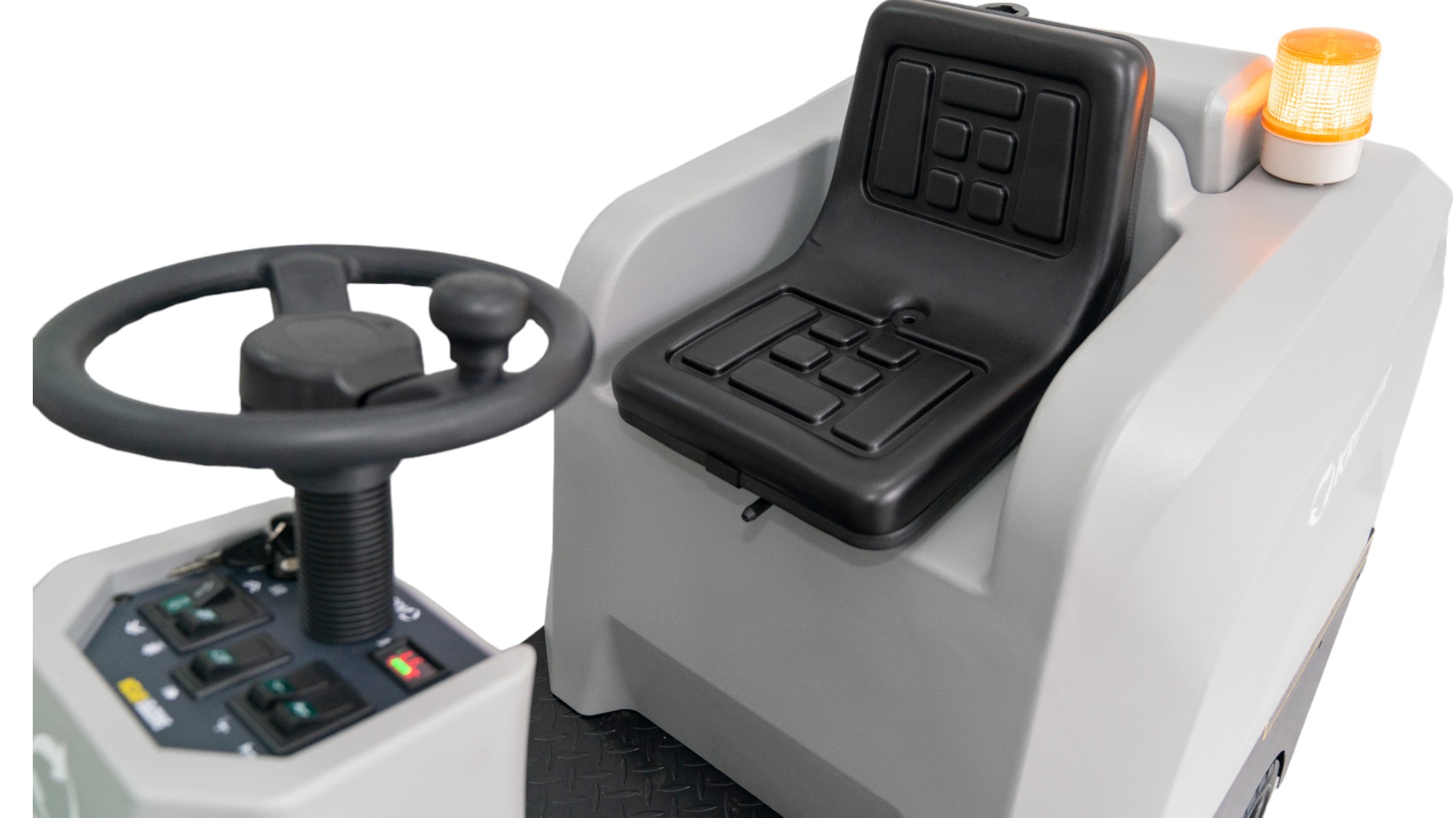 Aufsitz-Kehrmaschine Kremer KRYZS4 – 6.380 m²/h, Akku 48 V / 55 Ah
