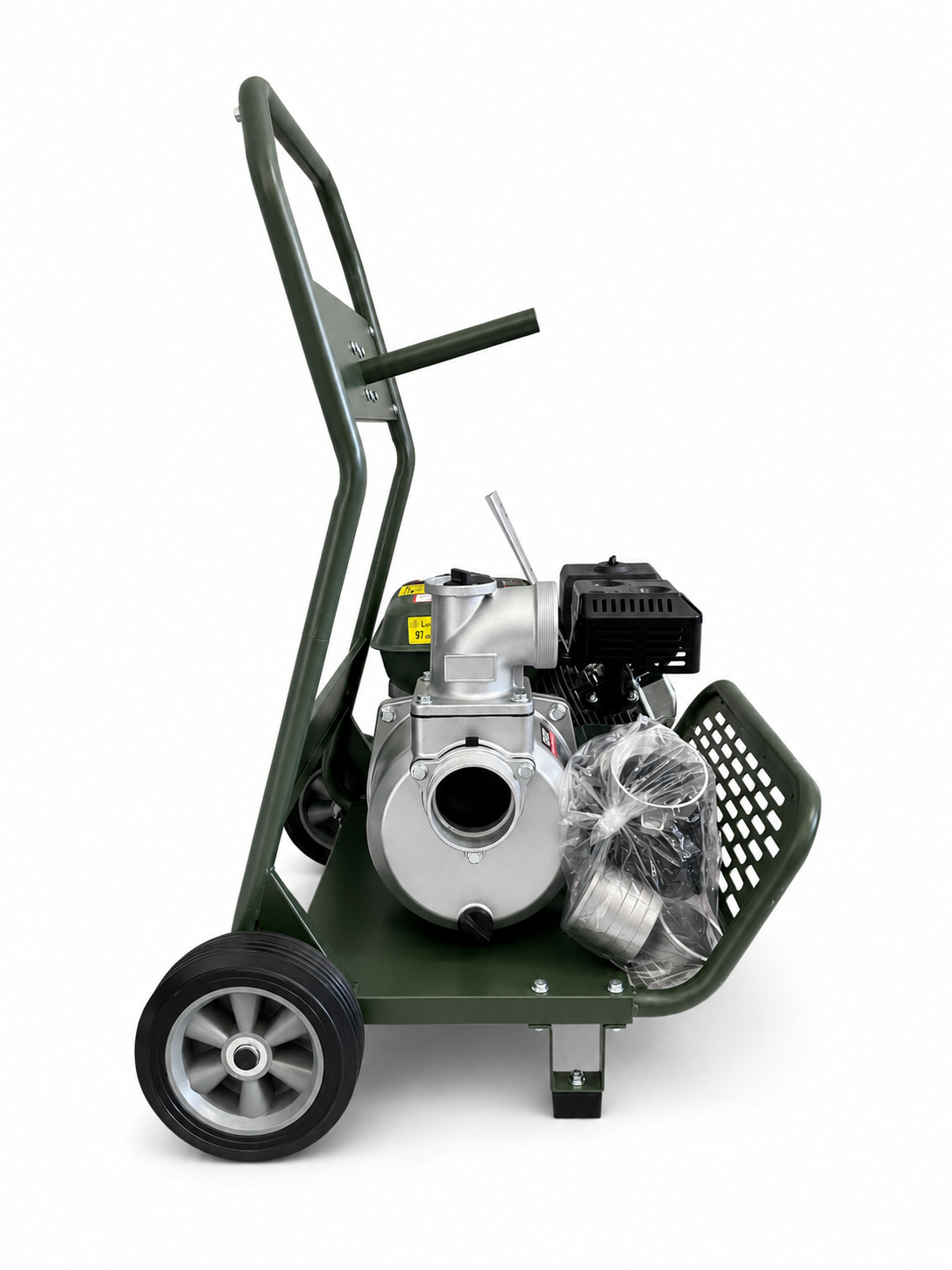 DeTec. Benzin-Wasserpumpe 3 Zoll mit Gestell – 60.000 l/h, 7 PS